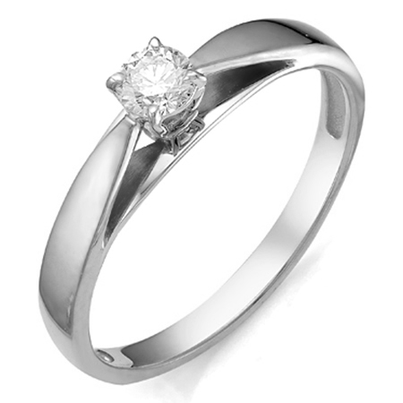 Кольцо, золото, бриллиант, белый, 1-106-125
